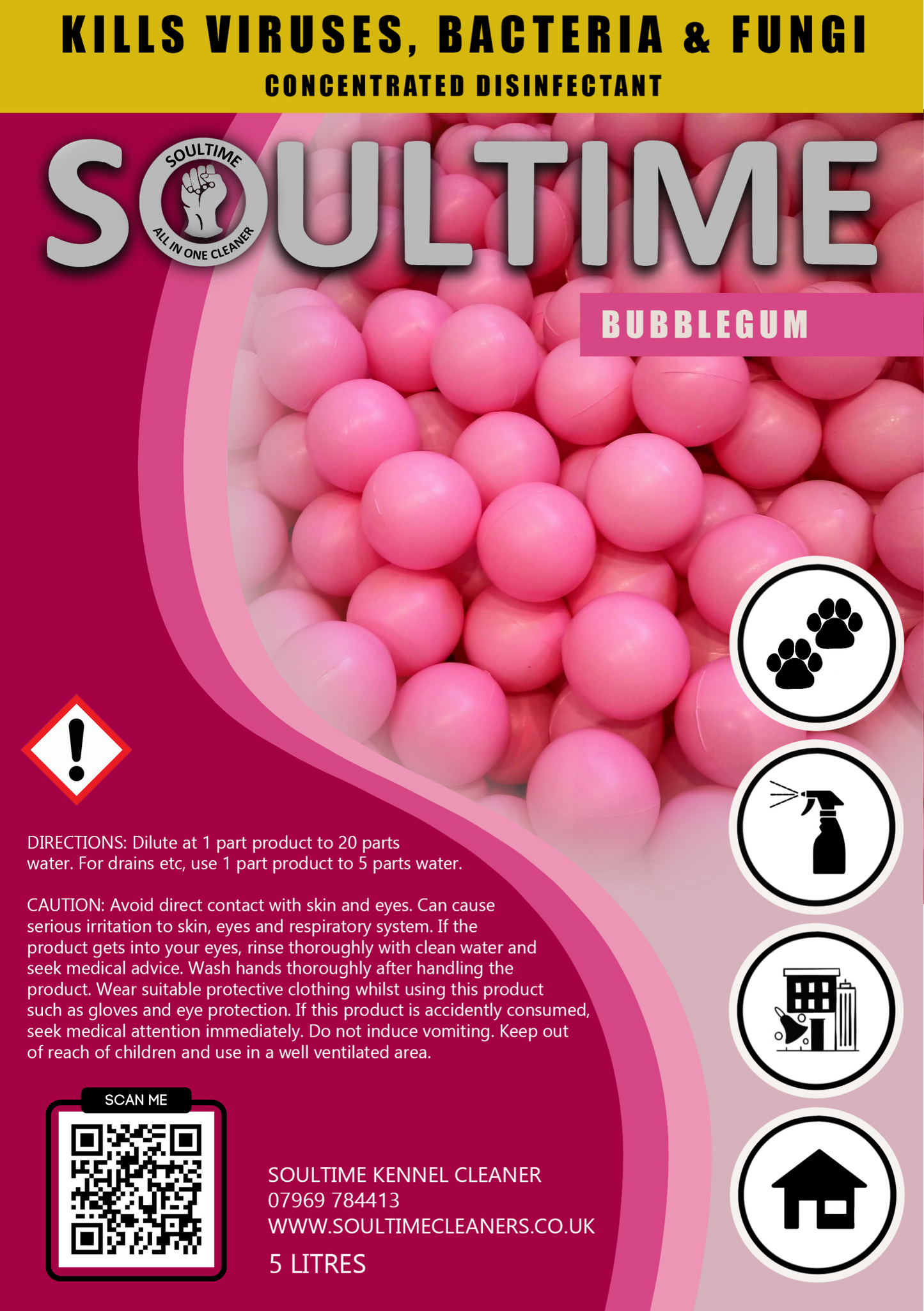 Soultime All-in-One Cleaner - Bubblegum - 5 Litre