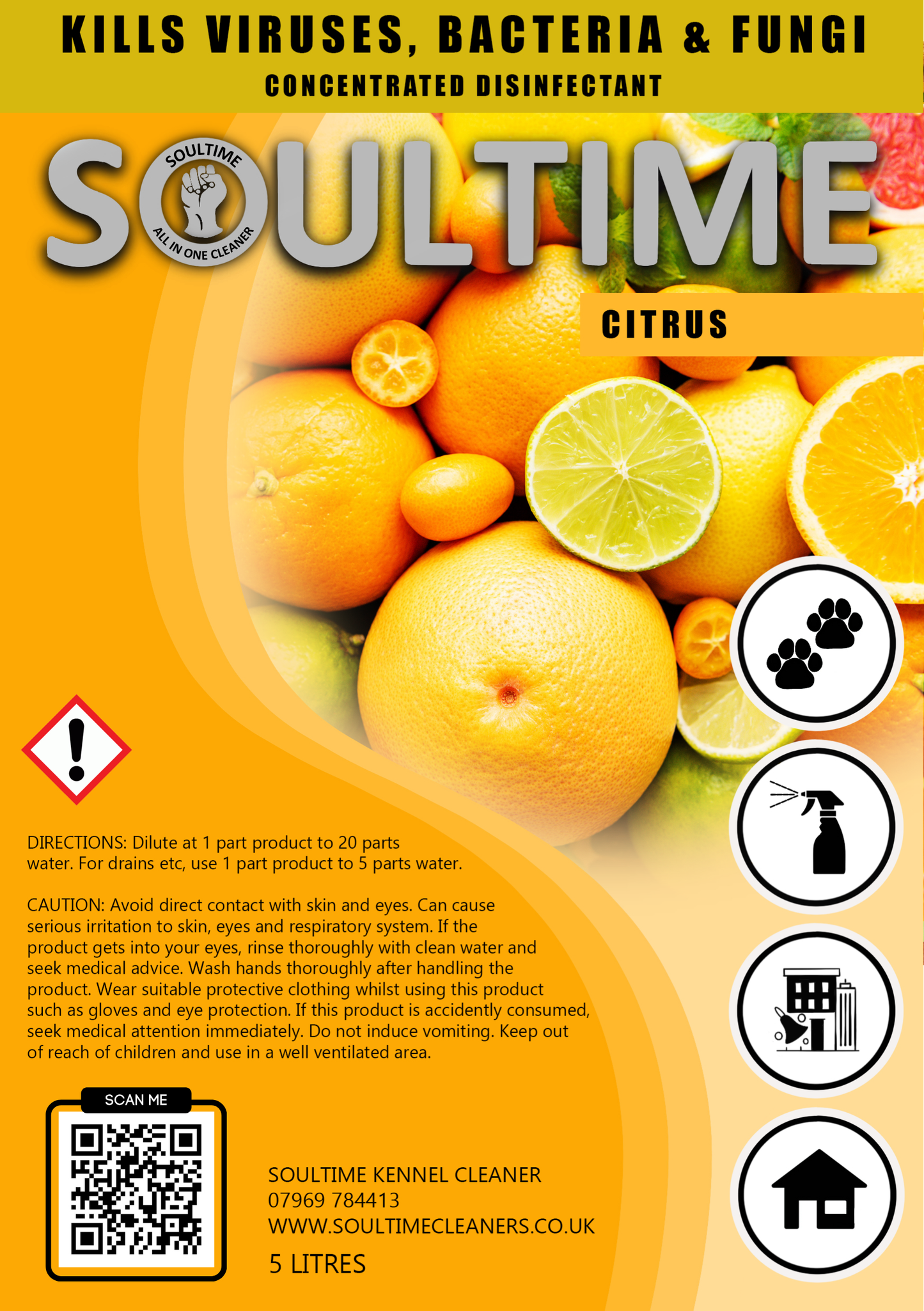 Soultime All-in-One Cleaner - Citrus - 5 Litre