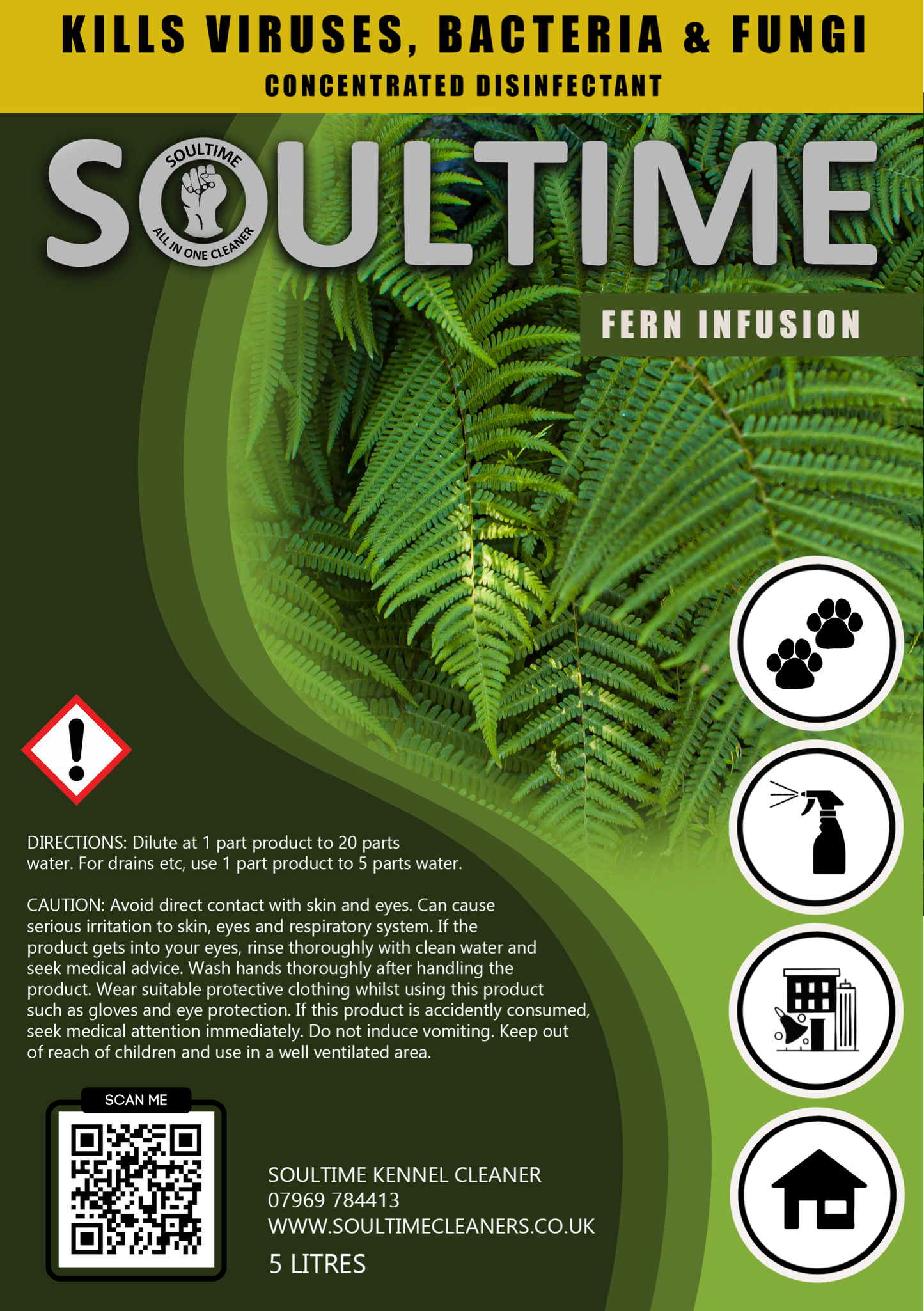 Soultime All-in-One Cleaner - Fern Infusion - 5 Litre