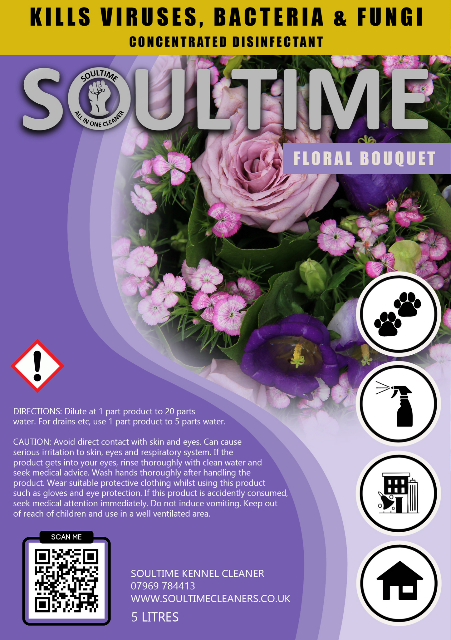 Soultime All-in-One Cleaner - Floral Bouquet - 5 Litre