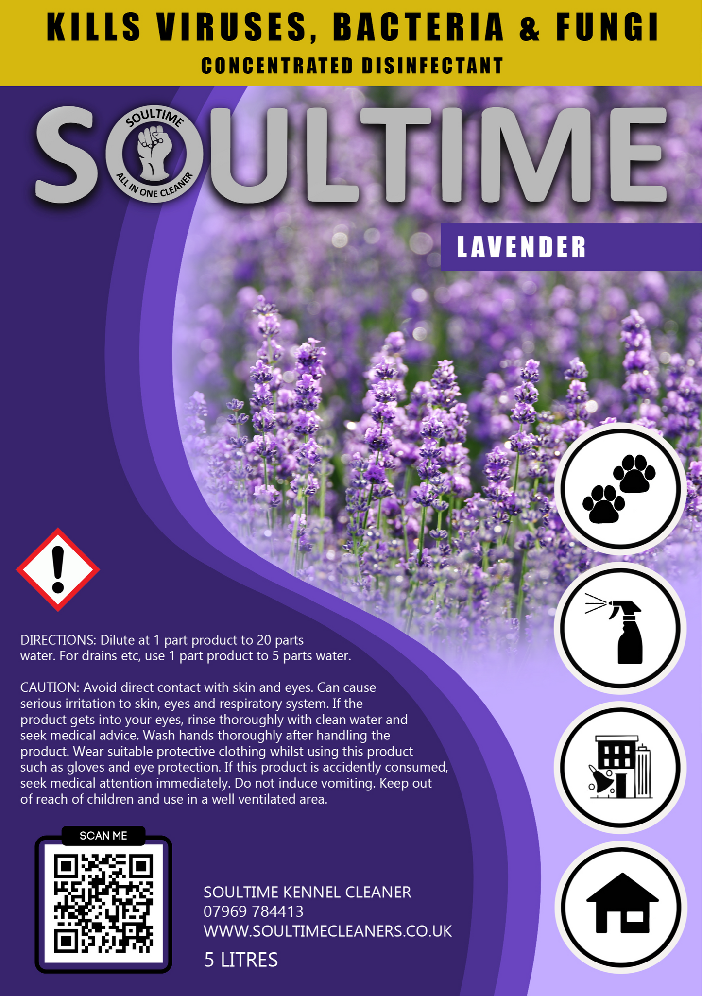 Soultime All-in-One Cleaner - Lavender - 5 Litre