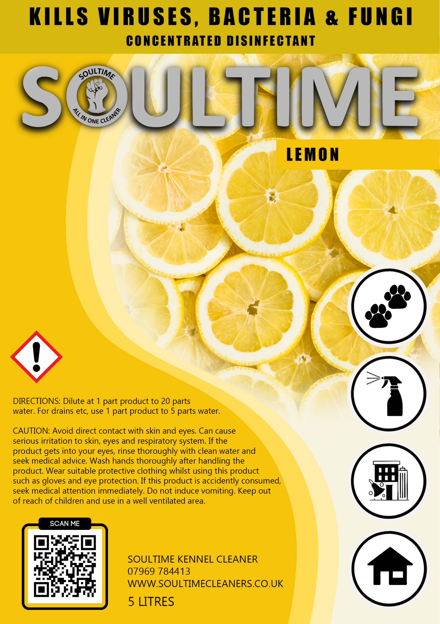 Soultime All-in-One Cleaner - Lemon - 5 Litre