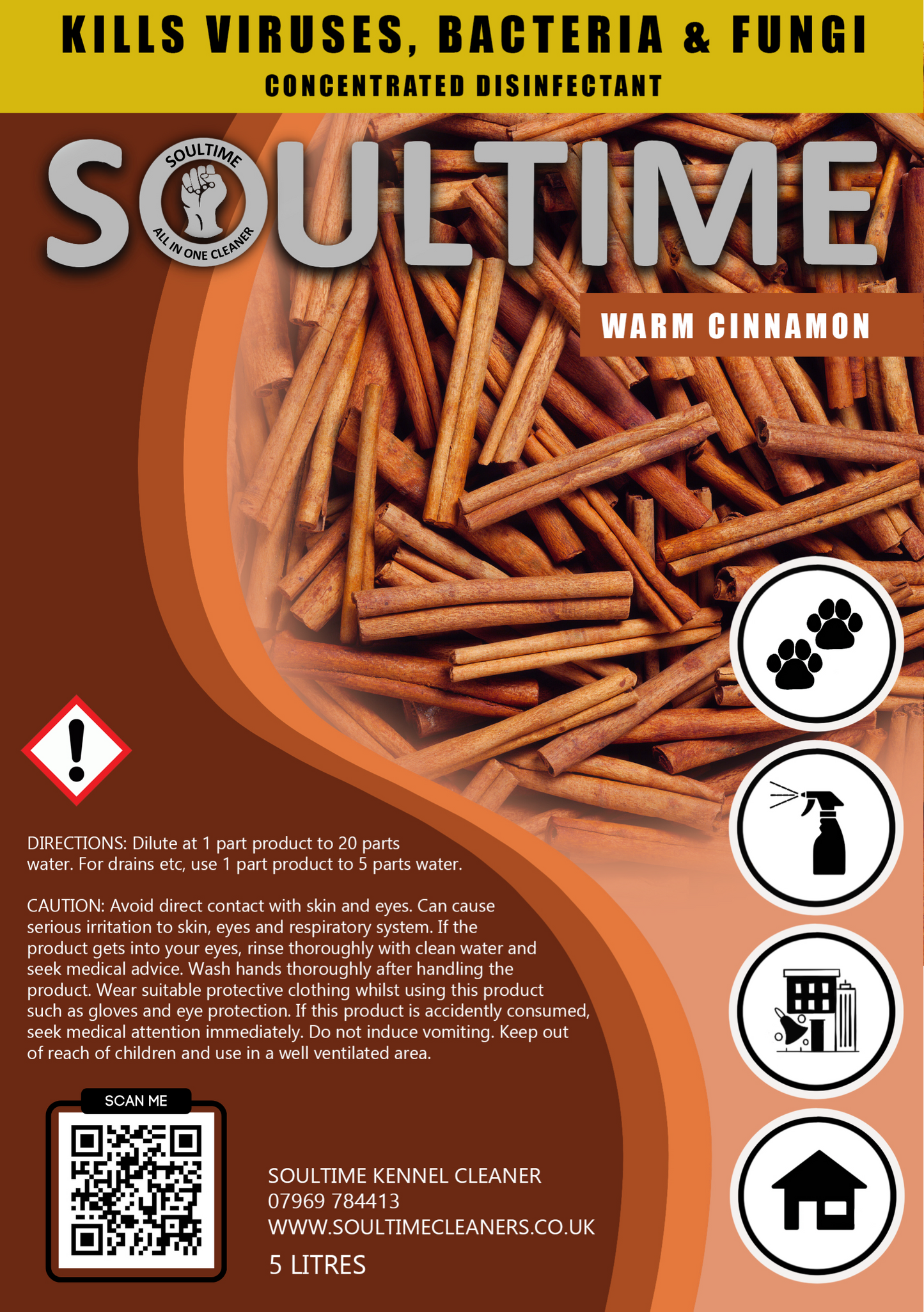 Soultime All-in-One Cleaner - Warm Cinnamon - 5 Litre