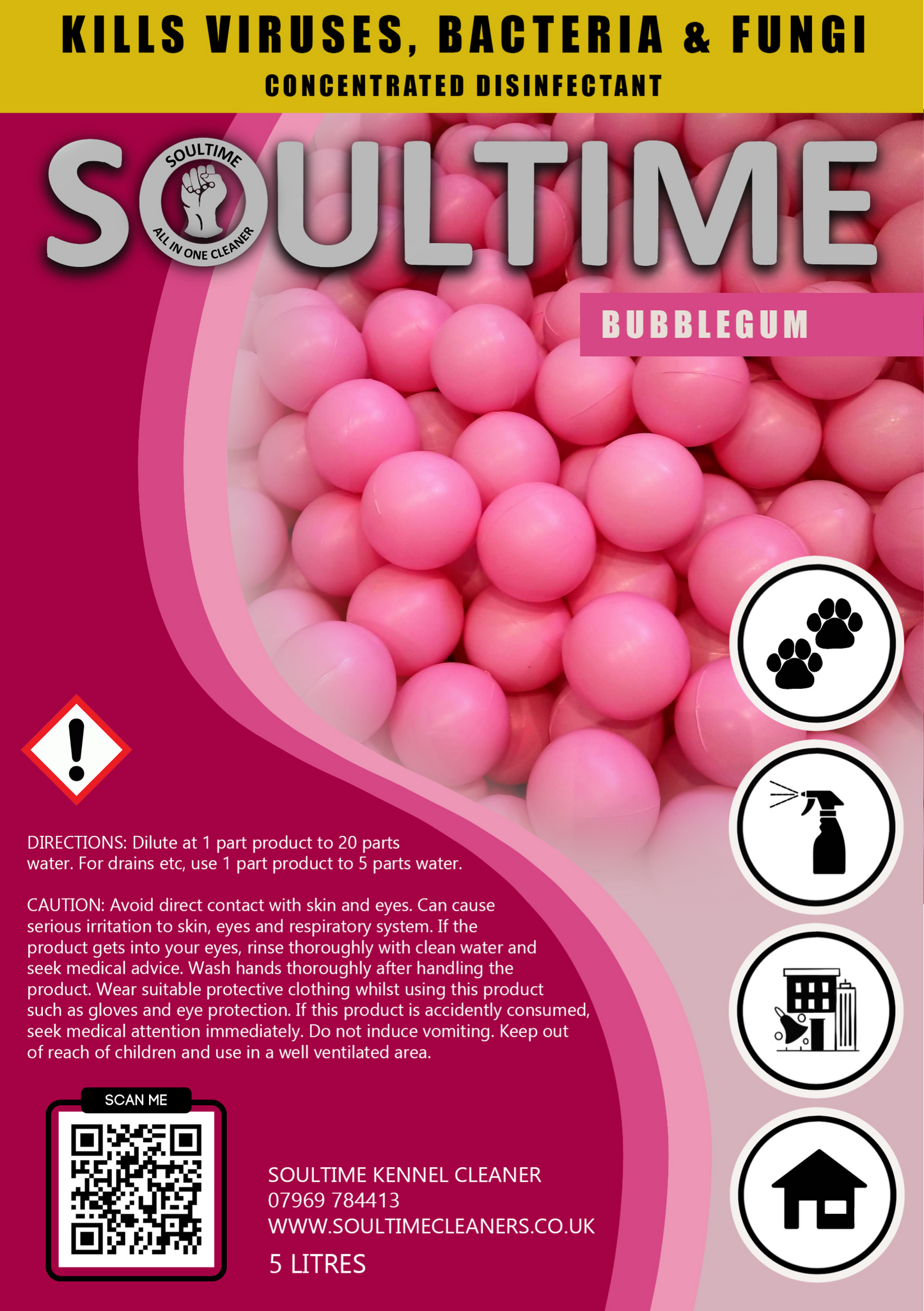 Soultime All-in-One Cleaner  - Bubblegum - 5 Litre