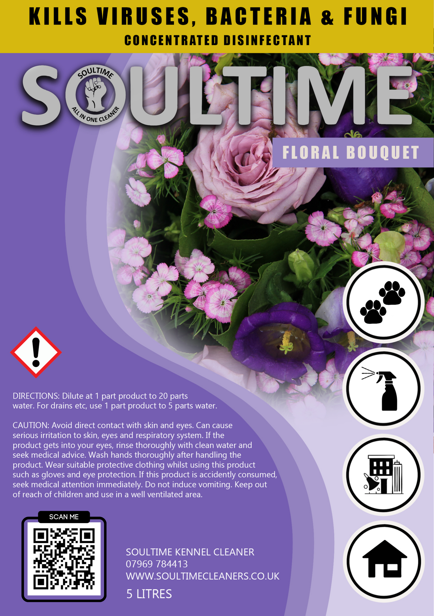 Soultime All-in-One Cleaner  - Floral Bouquet - 5 Litre