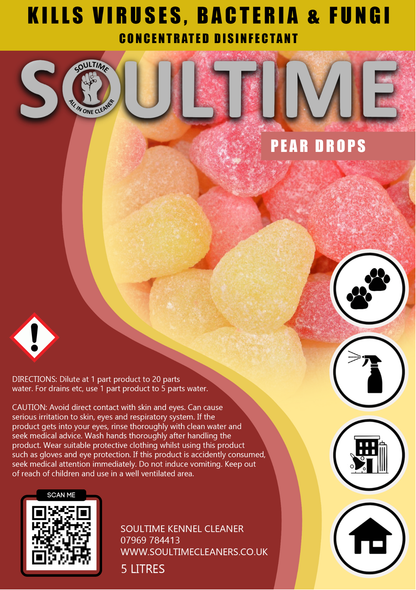 Soultime All-in-One Cleaner  - Pear Drops - 5 Litre