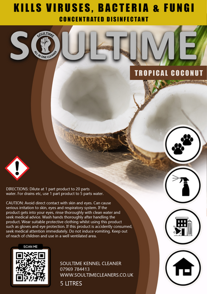 Soultime All-in-One Cleaner  - Tropical Coconut - 5 Litre