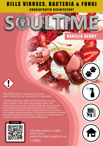 Soultime All-in-One Cleaner  - Vanilla Berry - 5 Litre